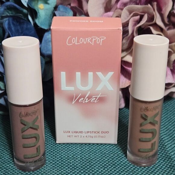 NIB! "Powder Room" Lux Liquid Lipstick Duo Set - Picture 1 of 8